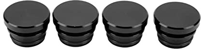 Dpofirs 4 Pcs Cigarette Lighter Socket Cap, Aluminium Alloy Power Outlet Dust Cover, Cigarette Lighter Plug Dust Cap for Vehicles with 12V Accessory Plug (Black)