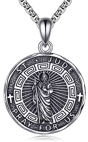 YFN Religiöse Beschützer Halskette Sterling Silber Anhänger Schmuck Geschenk für Herren Damen