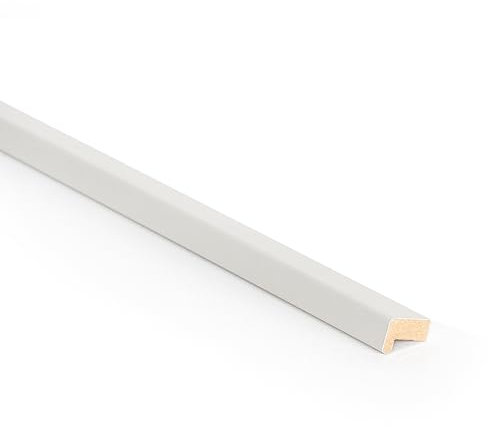 Bildershop-24 6er Set Abdeckleiste für Wandpaneele Dekowa in Weiß matt 252 x 2,3 x 1,5 cm
