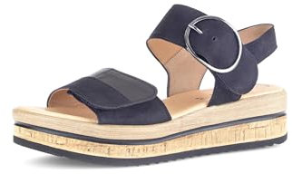 Gabor Damen Plateausandalen, Frauen Sandalen,Best Fitting,Freizeitschuhe,offene Schuhe,Strandschuhe,Dicke Sohle,Atlantik/Pazifik,39 EU / 6 UK