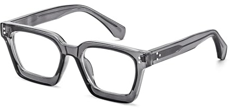 FEISEDY Blaulichtfilter Nerdbrille Herren Damen Chunky Quadratisch Blaulicht-Blockierende Computerbrille Gaming Brille B0101
