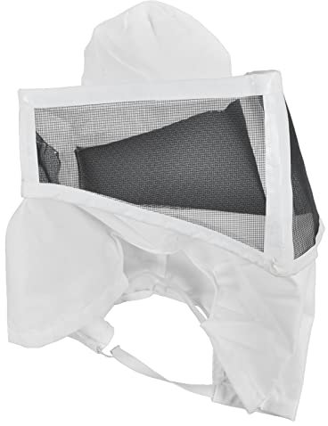 Anti-Bienen-Hut, Atmungsaktives Netzgewebe, Weißer Rand, Imker-Cowboyhut für Imker und, Polyester, Baumwolle, Stahlgaze