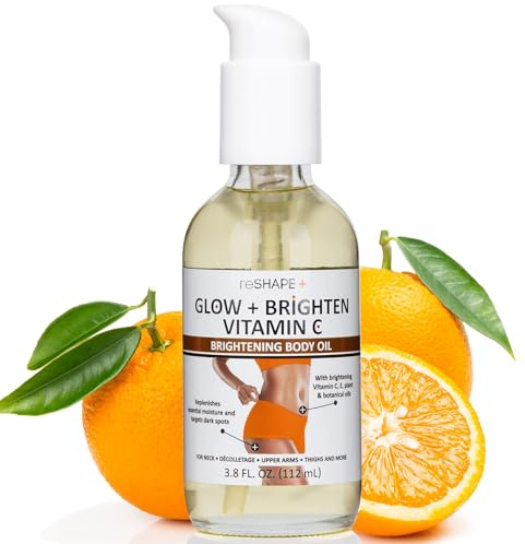 Glow + Brightening Vitamin C, Brightening Body Oil, 3.8 fl oz (112 ml), Reshape Plus