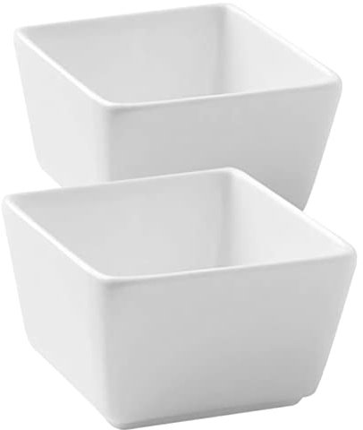 CIYODO 2pcs Ceramic Cube Candy Jars Household Kitchen Dried Food Candy Canisters Ceramic Cube Jars for Snack Holder Food Container Cafe Table Ornament