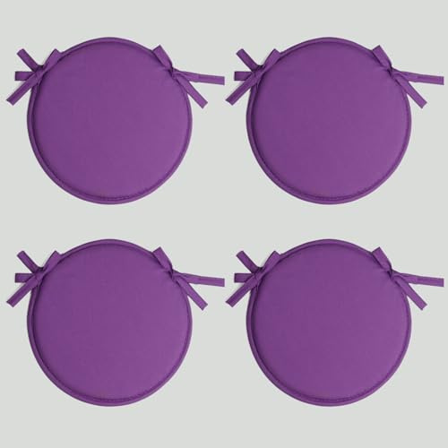 HLTQL Cojin Redondo Exterior Jardin X4、Cojines Redondos para Sillas De Cocina、Cojines Suelo Exterior Jardin、CojíN Redondo para Silla De Terraza(#8,38cm)