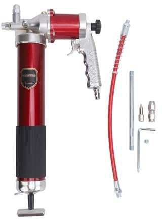 Conjunto Pistola de Engrase 12000-PSI Kit Neumático Automático con Almacenamiento Integrado de para Trabajos Mecánicos y Automotrices para Lubricación Automática en Taller