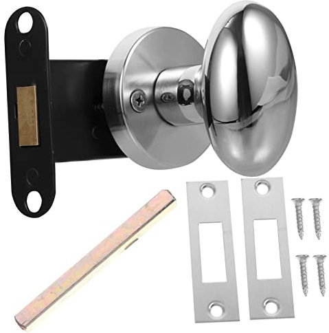 WOONEKY Serrure De Porte Dentrée Sans Clé À Pêne Dormant Simple Face Poignée De Porte Commerciale Dissimulée Serrure De Porte Française Acier Inoxydable Massif Bruit Installation Facile