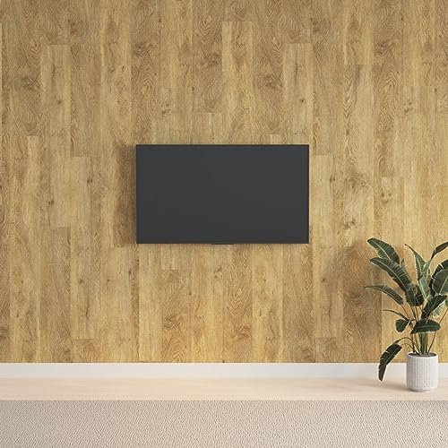 qohoio Wall Panels Wood Look Brown PVC 2.06 m²-Wood Effect Sticky Back Wood Peel and Stick Wallpaper Self Adhesive Rustic Removable Furniture Stickers