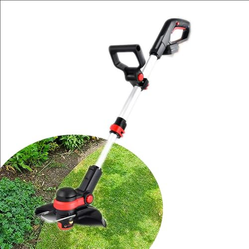 Grass Strimmer Cordless,Electric Strimmer,Trimmer Garden,Cordless Strimmer With 2 Battery And Charger,Grass Cutter,Gardening Tools,For Garden Clearing Weeds Trees