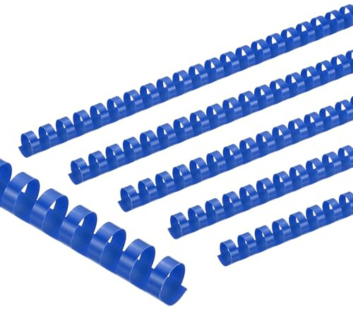 PATIKIL 16mm (5/8) Plastic Binding Combs, 50 Pcs 21 Rings Comb Binding Spines 120 Sheet Capacity Letter Size for Binding Paper Sheets Notebook Calendar Picture Album, Blue