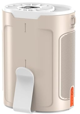Refluxe Ventilateur de cou 6600 tr/min, 4 vitesses, 25 heures d'autonomie, ventilateur USB-C portable pour camping, extérieur, lieu de travail (blanc)