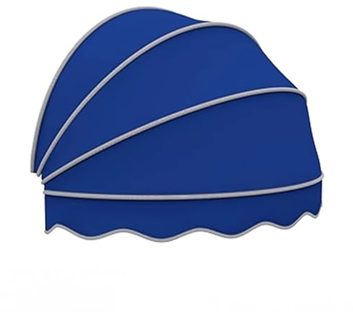 Tenda Parasole A Cappottina Per Balcone,Tenda Cappottina Da Sole,Tessuto Per Tende Da Sole,Tenda Da Sole Per Finestra Impermeabile,per Patio Balcone Esterno-Blue||Diameter:130cm/51in