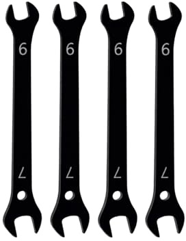 Mandouer 4pcs Super Thin Wrench Set, 6mm × 7mm Double Open End Wrench, Durable Carbon Steel Flat Spanner for Electronics and Precision Work
