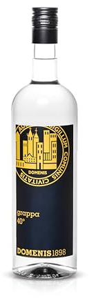 DOMENIS1898 - Grappa Tradizione 40 – Distillata Artigianalmente in Rame | Giovane, Armonica e Cristallina | 100 cl – 40% vol | Grappa Italiana Made in Italy