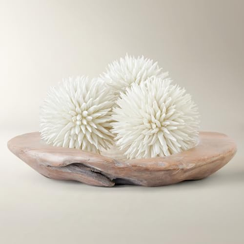 Z Gallerie Faux Allium Sphere Decorative Artificial Floral Orb White