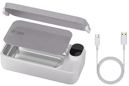 Portapranzo Riscaldato – Scaldavivande Elettrico Portatile Ricaricabile, Contenitore Per Alimenti In Acciaio Inossidabile, Soluzione Compatta Per Conservare Il Pranzo Con Riscaldamento Rapido E