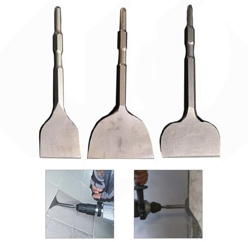 NbgrvB Burin de maçonnerie à tige hexagonale pour marteau perforateur électrique SDS-Plus, 17 x 280 mm avec options de longueur 75/100/120 mm, rainure en acier pour retrait de carrelage et sol en