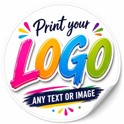 Personalised Waterproof Stickers 37 mm Create Your Own Stickers Logo Stickers Personalised Full Colour Photo, Image, Logo or Text Custom Labels