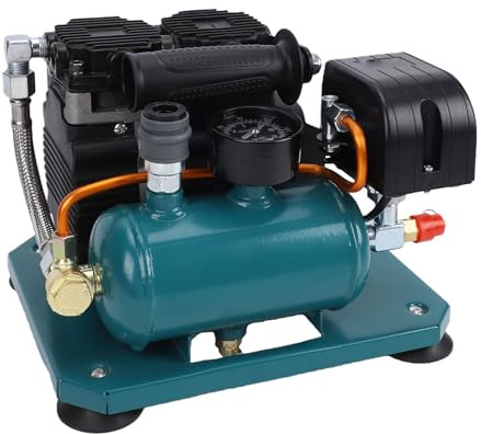 Asixxsix Compresseur D'air sans Fil, Mini Haute Pression Portable de 1,5 L avec Moteur sans Balais et Marche/arrêt Automatique, adapté aux Batteries 18 V, pour Voitures, Motos