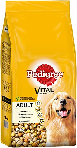 Pedigree Adult Hundefutter Huhn und Gemüse, 1 Beutel (1 x 15 kg)