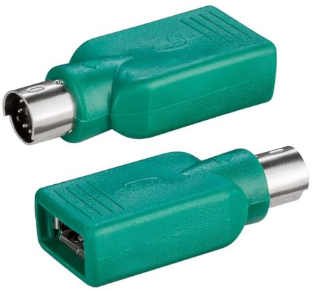 CABLEPELADO Adaptador USB a PS2 para Raton Verde (Hembra a Macho)