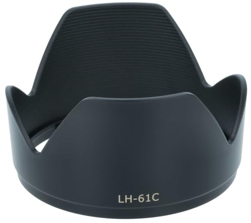 vhbw Gegenlichtblende Ersatz für Olympus LH-61C für 58mm Objektiv | Schwarz, Kunststoff, tulpenförmig, 7,5 cm