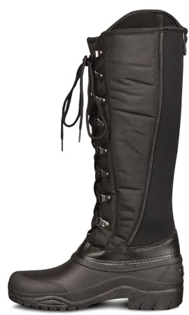 Ovation Women's Comfortable Durable Stylish Warm Water-Repellent Equestrian Horse Riding Tall Telluride Winter Riding Boot, Black, Size 9