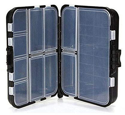 Vogueing Tool Angelzubehör-Behälter, wasserdicht, Angelbox, doppelschichtig, 16 Fächer, Angelzubehör, Box zur Aufbewahrung von Haken, Ködern usw.