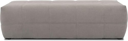 DOMO. collection Polsterhocker Brandon, Sitzhocker, Fußhocker, Hocker 150 x 60 x 40 cm, grau