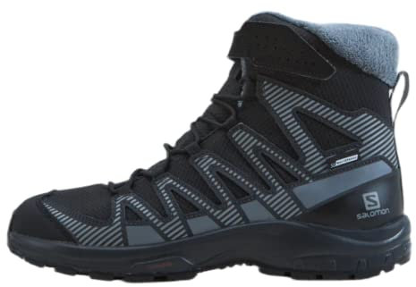 Salomon XA Pro V8 Winter Climasalomon™ Waterproof (wasserdicht) Kinder Trailrunning-Schuhe, Schwarz (Black/Phantom/Quiet Shade), 33 EU