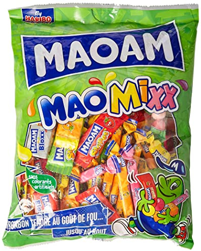 HARIBO - MAOAM MaoMixx - Assortiment De Bonbons - Stripes, Sour Stripes, Bloxx, Pinballs, JoyStixx & Happy Fruttis - Sans Colorants Artificiels - Sachet 1 kg
