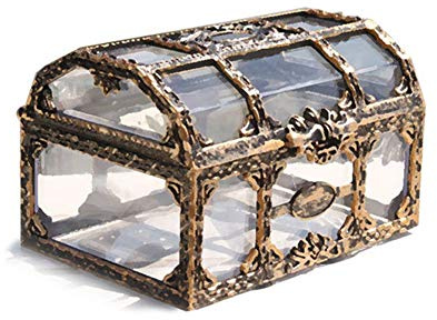 Mini Pirat Treasure Truhe, Schatzkasten Kids Pirat Schatzkiste Spielzeug Box, Vintage Pirat Schmuckkasten Spiele Spielzeug Set Schlösser Party Gefälligkeiten Requisiten Dekoration Treasure Brust
