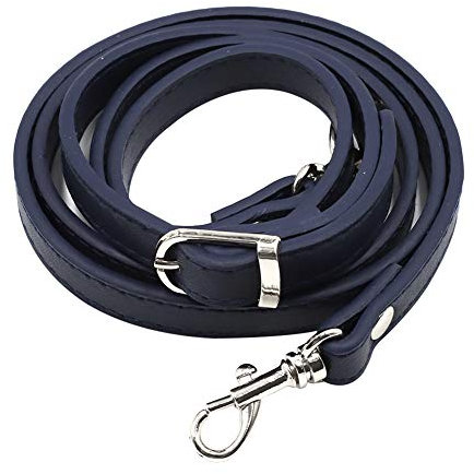 Herbests PU Leder Schulterriemen für Schultertasche Umhängetasche, 12mm Breit 105-120cm Verstellbarer Crossbody Taschengurt Schultergurt DIY Zubehör für Tasche mit Karabinerhaken,Dunkelblau