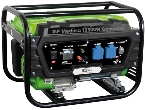 SIP MEDUSA T2500W Petrol Generator 2200W 7hp 212cc 4 Stroke Engine, 15L Fuel Tank