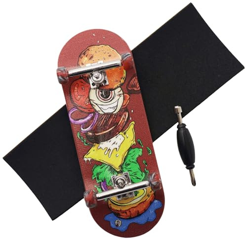 RACOFSB Pro Fingerboard 34mm Wooden Board Professional Finger Skateboard Trucks CNC Swirl Wheels (Hamburg)