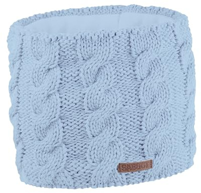 SABBOT Damen loop schal, Warme Winter Scarf Mit Fleece-Futter, Gestrickter Schal, Geschenk für Frauen (Hellblau)
