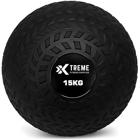 Xtreme Fitness Slam Ball 15 kg, Rutschfester Medizinball für Krafttraining, Core und Crossfit, Sandgefüllter Gewichtsball mit robuster Hülle, Ideal für HIIT, Wallball und Training im Home Gym