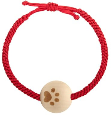 NUOBESTY 20stücke Holzperlen Fußabdruck Schmuckteile Für Diy Armband Halskette Mit Großen Löchern Handgefertigte Schmuckzubehör