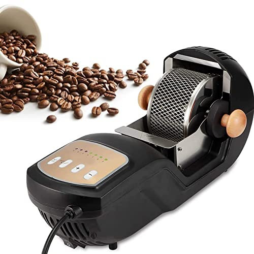 Professional Electric Coffee Bean Roaster - Auto Coffee Roaster Machine with 7-Gear Adjustable Hot Air, 1600W 300g Capacity - Ideal for Home and Commercial Use | Auto Baking and Cooling