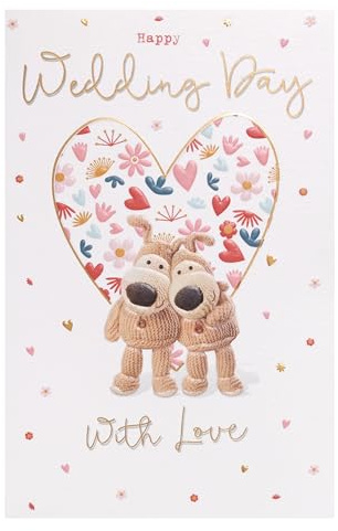 Boofle Wedding Day Card for Him/Her/Friend - Cute Design