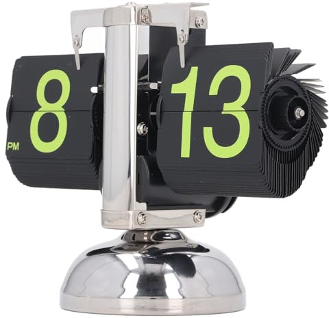 Ejoyous Digitale Flip-Down-Uhr, Digital Flip-Schreibtischuhr Vintage Style Automatische Faltblatt Uhr, Vielseitige Tischuhr für Zuhause Büro Dekoration