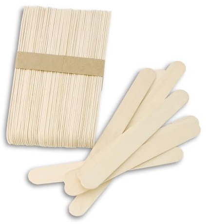 Palos De Madera Para Manualidades - 100 Piezas Depresores, Palitos Para Helados, DIY y Postres