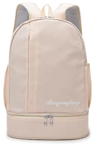 Vllcsla Sporttasche Kleiner Rucksack für Frauen mit Nassfach 28,4 l Leichte Sporttasche Sports Bag Seesack mit Schuhfach, Damen Schwimmtaschen für Erwachsene mit Innerem Schlüsselhaken