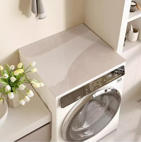 BALAMLB Thickened Washer And Dryer Top Mat Cover,Silicone Rubber Mat for Laudry Machine & Dryer,Washer Top Mats,Non Slip Heavy Duty Waterproof,Washer Dryer Top Cover for Kitchen Laundry S,60 * 60cm