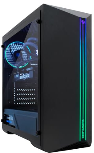 DeepGaming Covenant 2 PC Gaming AMD Ryzen 7 5700X | 32GB RAM DDR4 | Radeon RX 7600 XT 16GB | Raffreddamento liquido | 1TB SSD | WiFi 6 | Windows 11 Pro | PC Desktop