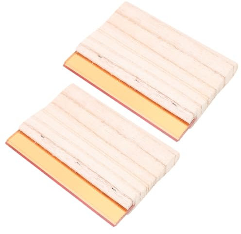 VILLCASE 2stücke Holz Rakel Für Siebdruck Praktische Langlebige Druckwerkzeuge Mit Klinge Für Grafiken Und Textilien Für -projekte