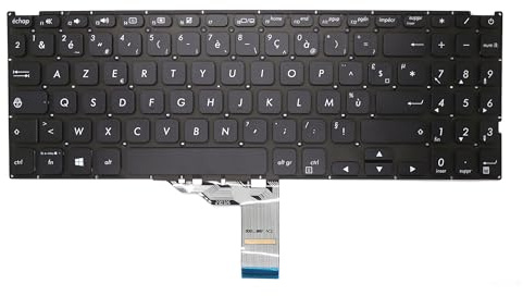 Clavier FRANÇAIS AZERTY ASUS F512D / F512DA / F512F / F512FA / F512FB / F512FJ / X515J / X515JA / X515JF X515JP / X509F / X509FA / X509FB / X509FJ / X509FL / R524F / R524FA / R524J / R524JA - Noir