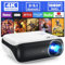 HOPVISION Beamer, Full HD 1080P Beamer 4K Unterstützt, Beamer Bluetooth 5.1, Portable Mini Beamer Heimkino, Home / Outdoor Projector Kompatibel mit Smartphone/HDMI/USB/AV/Fire Stick/PS5