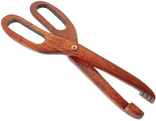 Ciieeo Pince à Grille-pain En Bois Massif 25x8,5 Cm, Pince à Buffet Antiadhésive Multifonction, Outil Cuisine Réutilisable Pour Servir Pain Grillé Et Pâtisseries, Pour Barbecue Et Apéritifs