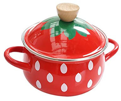 FCVCSZDAS Casserole - Cast Iron Dish Braiser Pan with Non Stick Enamel Coating, Signature Style Stew Pot, Red